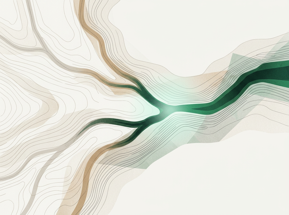 Abstract path visual showing better-fit career routes